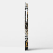 Nahtlos mit goldener, silberner tropischer Pflanze Case-Mate iPhone Hülle (Rückseite / Links)