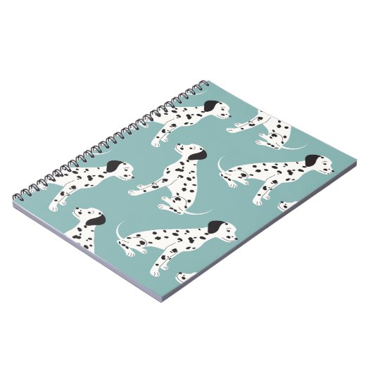 Nahtlos mit niedlich dalmatinischem Muster Notizblock (Linke Seite)