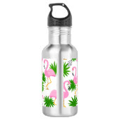 nahtlos mit niedlich-Flamingos Edelstahlflasche (Rückseite)