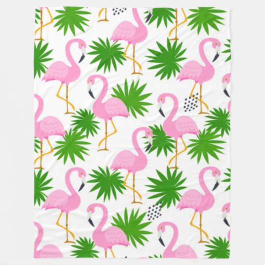 nahtlos mit niedlich-Flamingos Fleecedecke (Vorderseite)