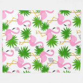 nahtlos mit niedlich-Flamingos Fleecedecke (Vorderseite (Horizontal))