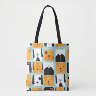 Nahtlos mit niedlichen Hunden. Tasche