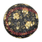Nahtlos mit Schmuckorchideen Baseball (Vorderseite Links)
