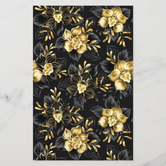 Nahtlos mit Schmuckorchideen Briefpapier (Vorderseite)