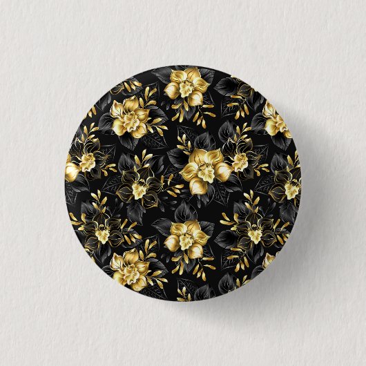 Nahtlos mit Schmuckorchideen Button (Vorderseite)