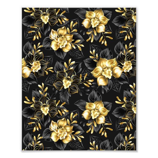 Nahtlos mit Schmuckorchideen Fotodruck (Vorne)