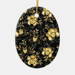 Nahtlos mit Schmuckorchideen Keramik Ornament