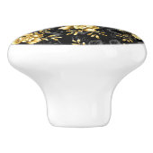 Nahtlos mit Schmuckorchideen Keramikknauf (Seitenansicht)