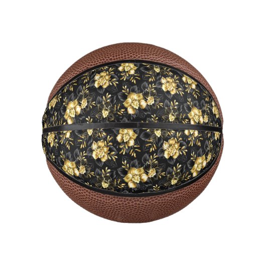 Nahtlos mit Schmuckorchideen Mini Basketball (Vorderseite)