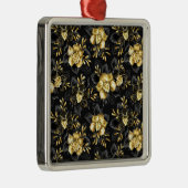 Nahtlos mit Schmuckorchideen Ornament Aus Metall (Rechts)