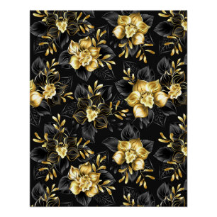 Nahtlos mit Schmuckorchideen Poster