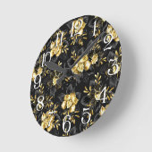 Nahtlos mit Schmuckorchideen Runde Wanduhr (Winkel)