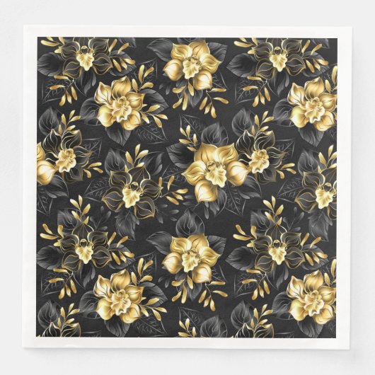 Nahtlos mit Schmuckorchideen Serviette (Vorderseite)