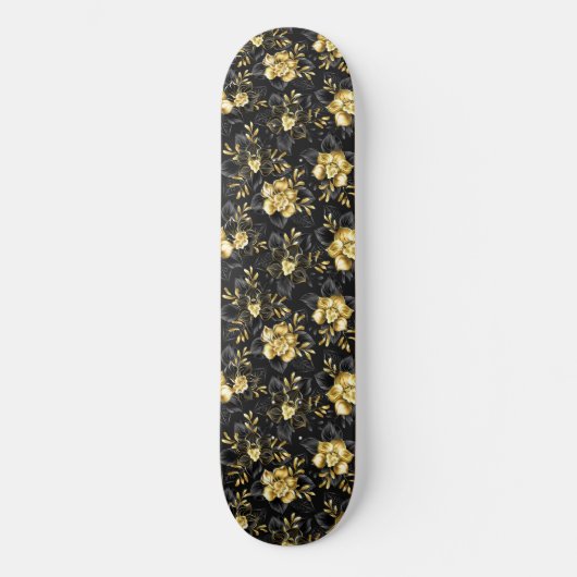 Nahtlos mit Schmuckorchideen Skateboard (Vorderseite)