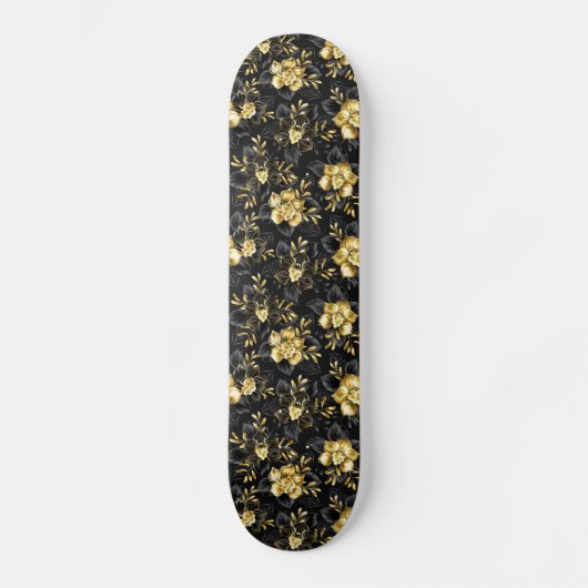 Nahtlos mit Schmuckorchideen Skateboard (Vorderseite)