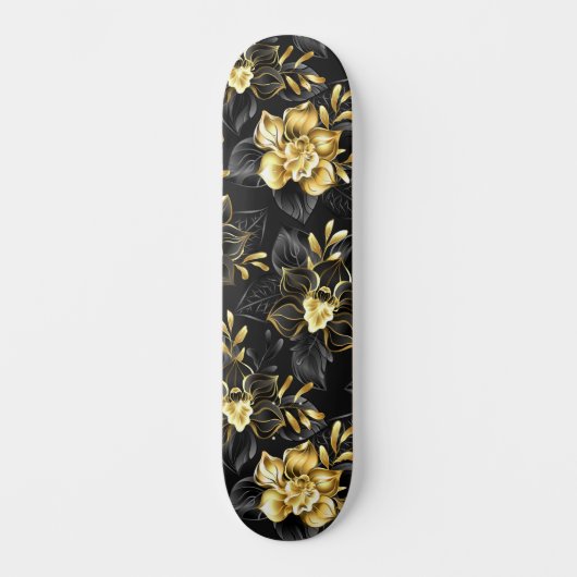 Nahtlos mit Schmuckorchideen Skateboard (Vorderseite)