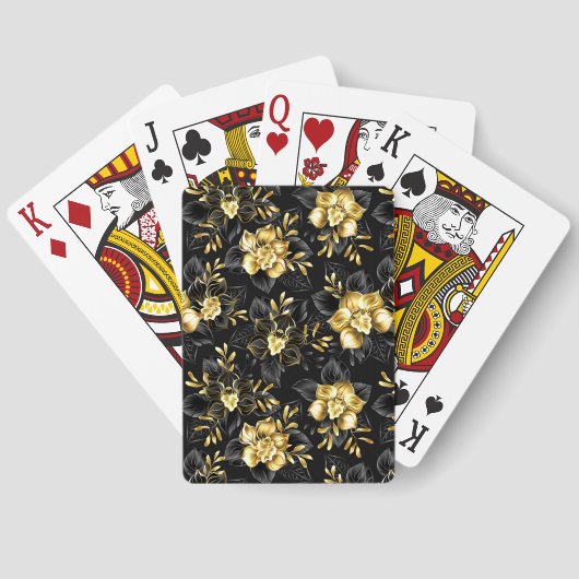 Nahtlos mit Schmuckorchideen Spielkarten (Rückseite)