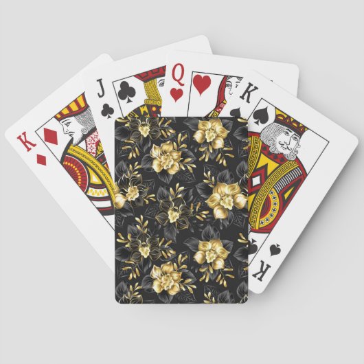 Nahtlos mit Schmuckorchideen Spielkarten (Rückseite)
