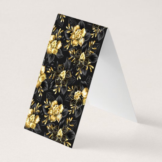 Nahtlos mit Schmuckorchideen Visitenkarten (Rückseite)