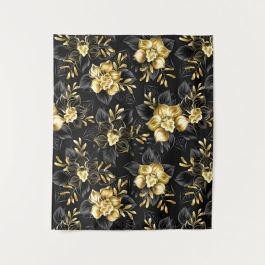 Nahtlos mit Schmuckorchideen Wandteppich (Vorderseite)