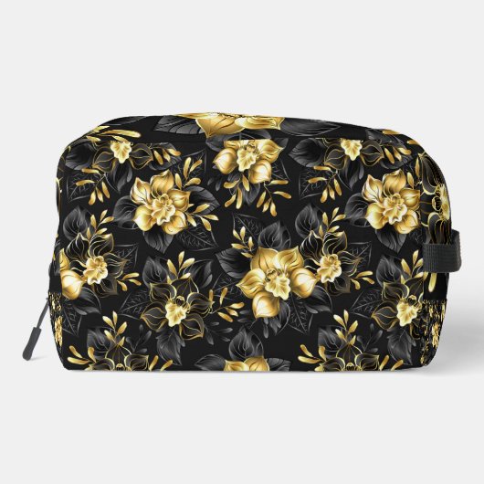 Nahtlos mit Schmuckorchideen Waschbeutel (Rückseite)