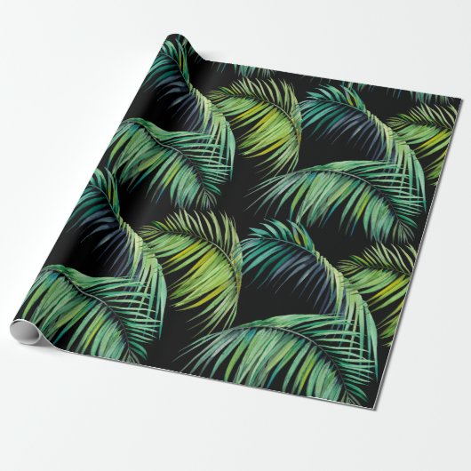 Nahtlos mit tropischen Blätter aus Palmen. Wasser Geschenkpapier (Ungerollt)