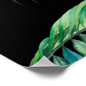 Nahtlos mit tropischen Blätter aus Palmen. Wasser Poster (Ecke)