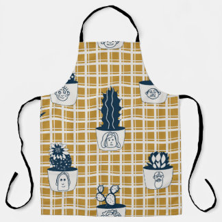 Nahtlos modernes Muster mit Kakteen, niedliches fa Schürze