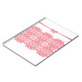 Nahtlos romantisch pinkfarbene Spitze eleganter we Notizblock (Linke Seite)