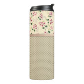 Nahtlos rosa kleine niedliche vergessene-me-not-Bl Thermosbecher (Nach links gedreht)