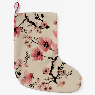 Nahtlos schöner Druck von Aquarellfarben-Blume. St Kleiner Weihnachtsstrumpf