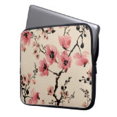 Nahtlos schöner Druck von Aquarellfarben-Blume. St Laptopschutzhülle (Vorderseite Links)