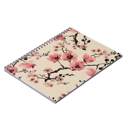 Nahtlos schöner Druck von Aquarellfarben-Blume. St Notizblock (Linke Seite)