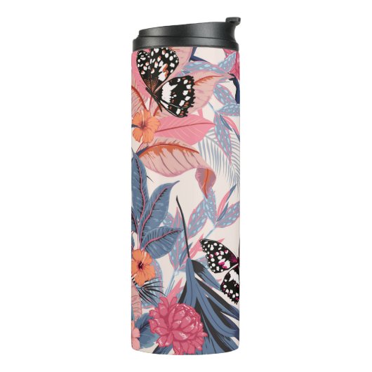 nahtlos schönes künstlerisch leuchtendes tropische thermosbecher (Nach links gedreht)