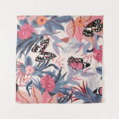 nahtlos schönes künstlerisch leuchtendes tropische wandteppich (Vorderseite (Horizontal))