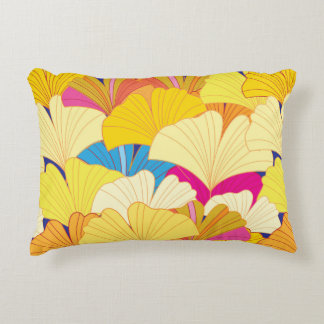 Nahtlos schönes Vintages Gelbingelmuster Dekokissen