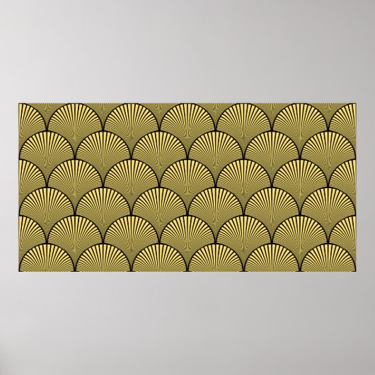 Nahtlos schwarz und gold japanisch Deko floral w (Vorne)