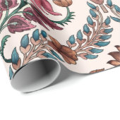 Nahtlos Traditioneller Mughalart, Muster, Blütenmu Geschenkpapier (Rolleneckpunkt)