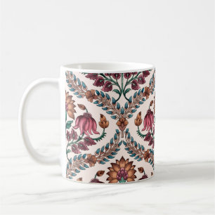 Nahtlos Traditioneller Mughalart, Muster, Blütenmu Kaffeetasse