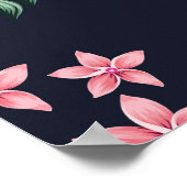 nahtlos tropisches Muster mit üppiger Blattlage, f Poster (Ecke)