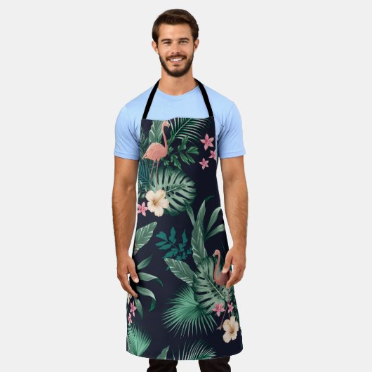 nahtlos tropisches Muster mit üppiger Blattlage, Schürze (Getragen)