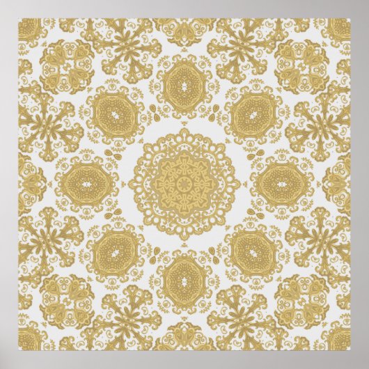 Nahtlos Vintage Ornamententextur, orientalisch, me Poster (Vorne)