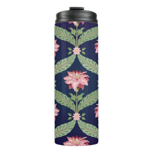 Nahtlos Vintager blumengeschmückter Hintergrund. F Thermosbecher