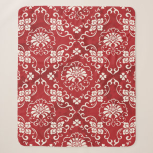 Nahtlos Vintager chinesischer Hintergrund Botanisc Sherpadecke