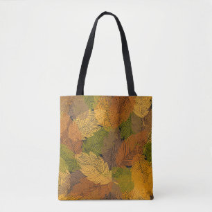 nahtlos Vintages Muster mit Blätter in gelbem Kohl Tasche