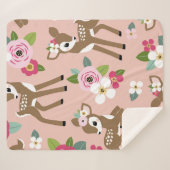 Nahtlos Vintages Muster mit niedlicher Vintager Ve Sherpadecke (Vorderseite (Horizontal))