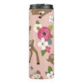 Nahtlos Vintages Muster mit niedlicher Vintager Ve Thermosbecher (Rückseite)