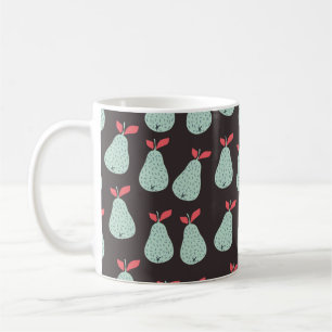 Nahtlos Vintages Muster mit Pfefferminzbirnen. Fru Kaffeetasse