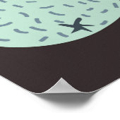 Nahtlos Vintages Muster mit Pfefferminzbirnen. Fru Poster (Ecke)