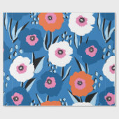 Nahtlos Vintages Muster, rot und blau Geschenkpapier (Flach)